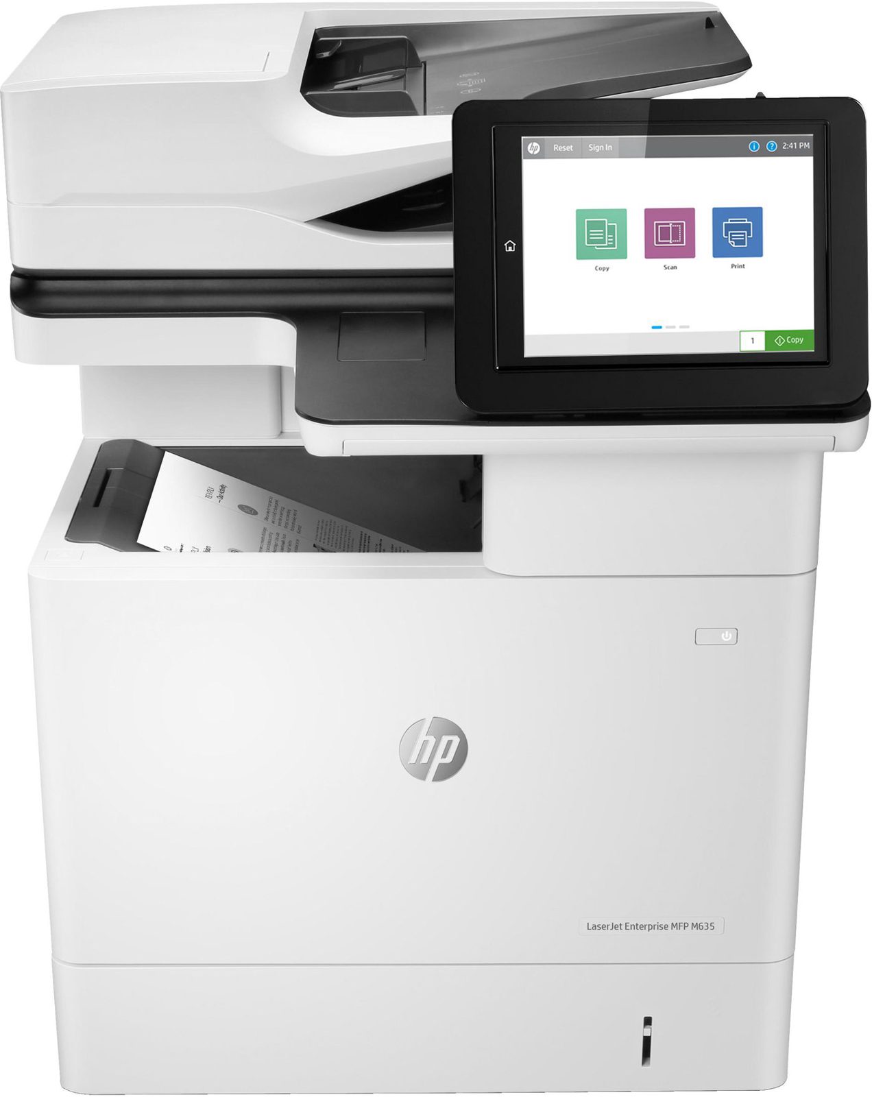 HP LaserJet Enterprise MFP M635h, skrivare + scanner + kopiator, 61 ppm, duplex, AirPrint, dislay, USB/LAN, bild 4