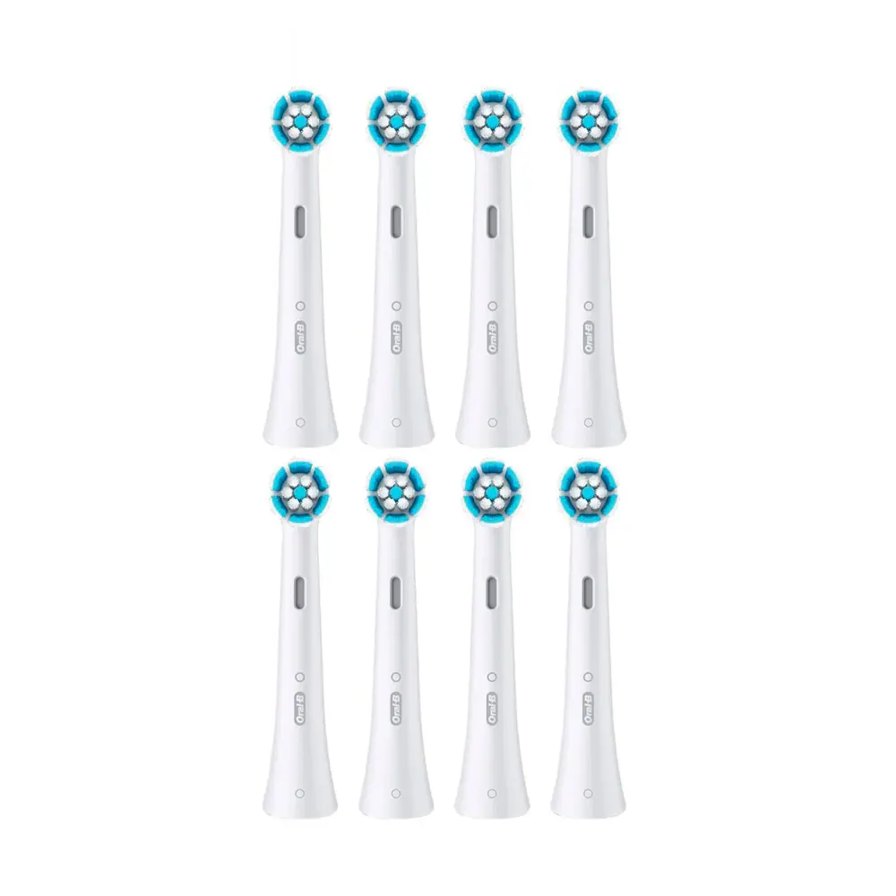 Oral-B iO Gentle Care Tandborsthuvud 8-pack / ersättningsborsthuvud för Oral-B iO / tandborsthuvud för känsligt tandkött