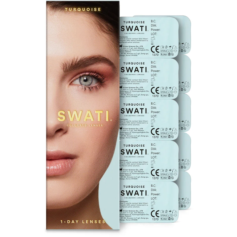 SWATI Cosmetics Coloured Lenses Turqoise 1-Day Lenses 1-Day Lenses