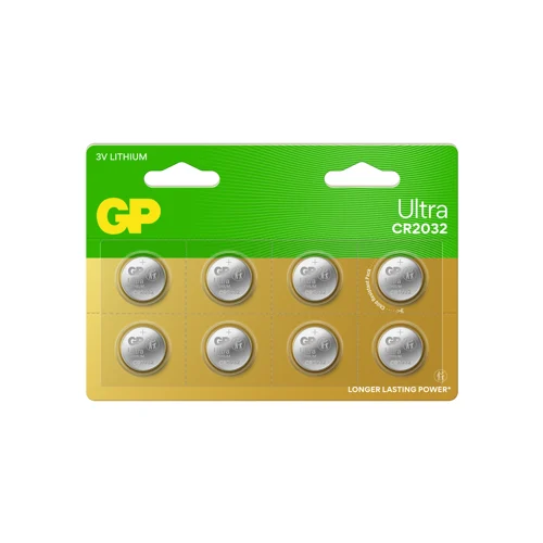 GP Ultra Lithium Cell Battery CR2032, 3V (8-pack), bild 2