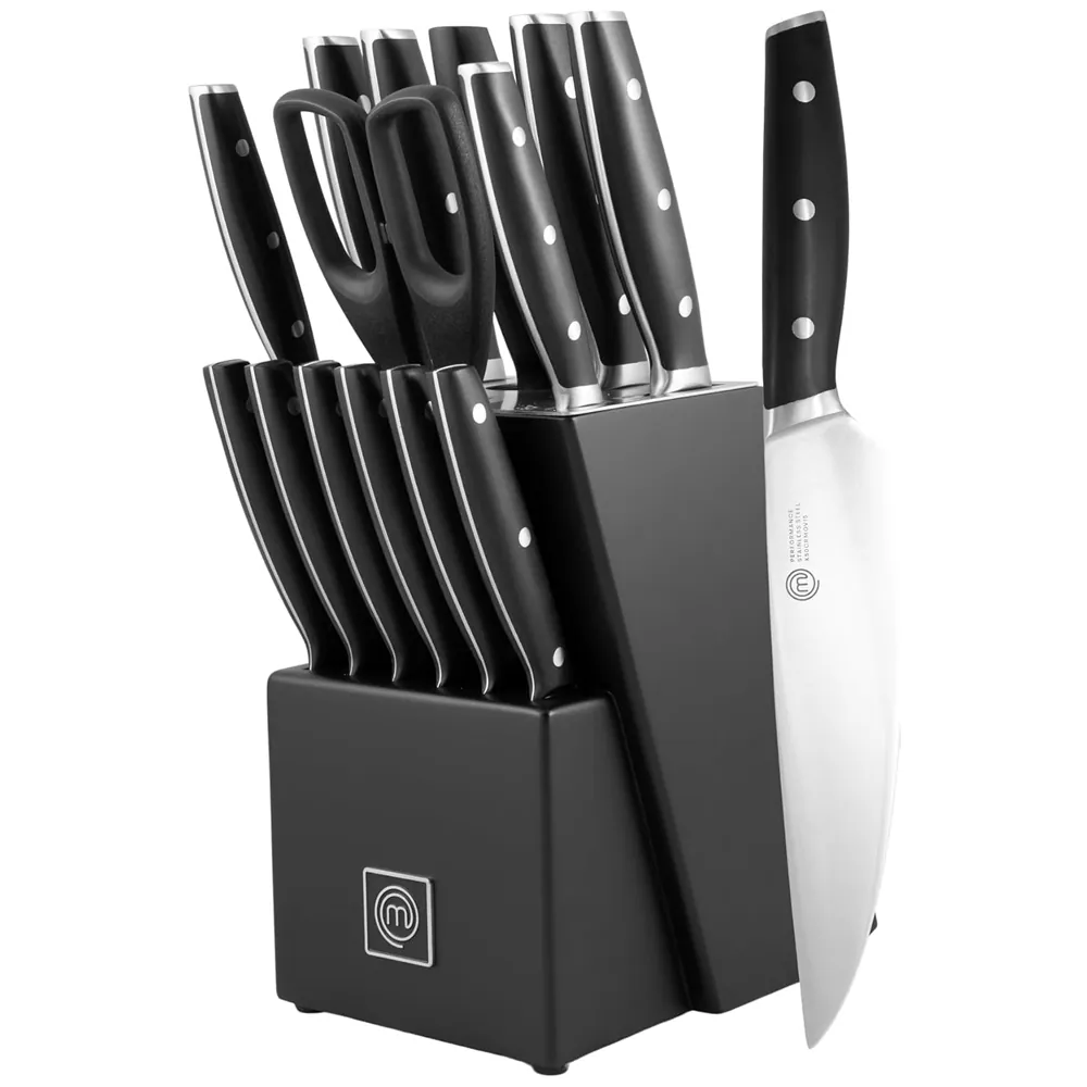 Masterchef Preformance Knivset med 15 knivar i ett knivblock - Svart - Känd från Sveriges Mästerkock