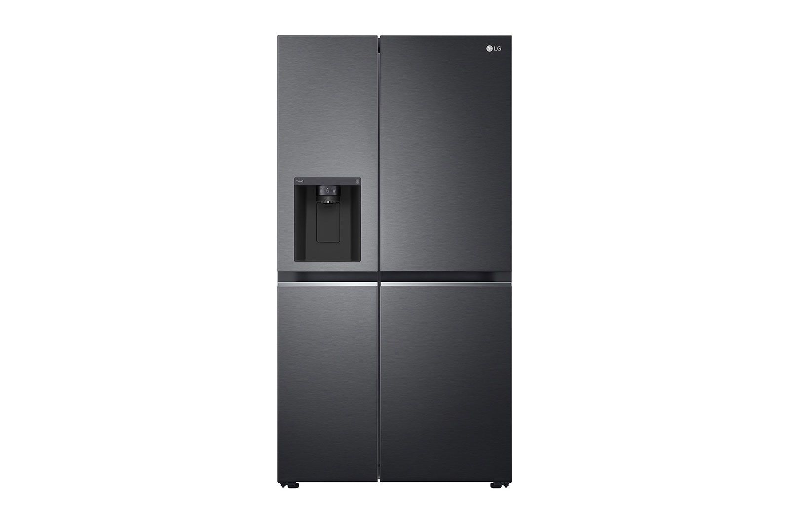 LG GSLV71MCTE, Fristående, Amerikansk dörr, Svart, LED, Insida, 635 l