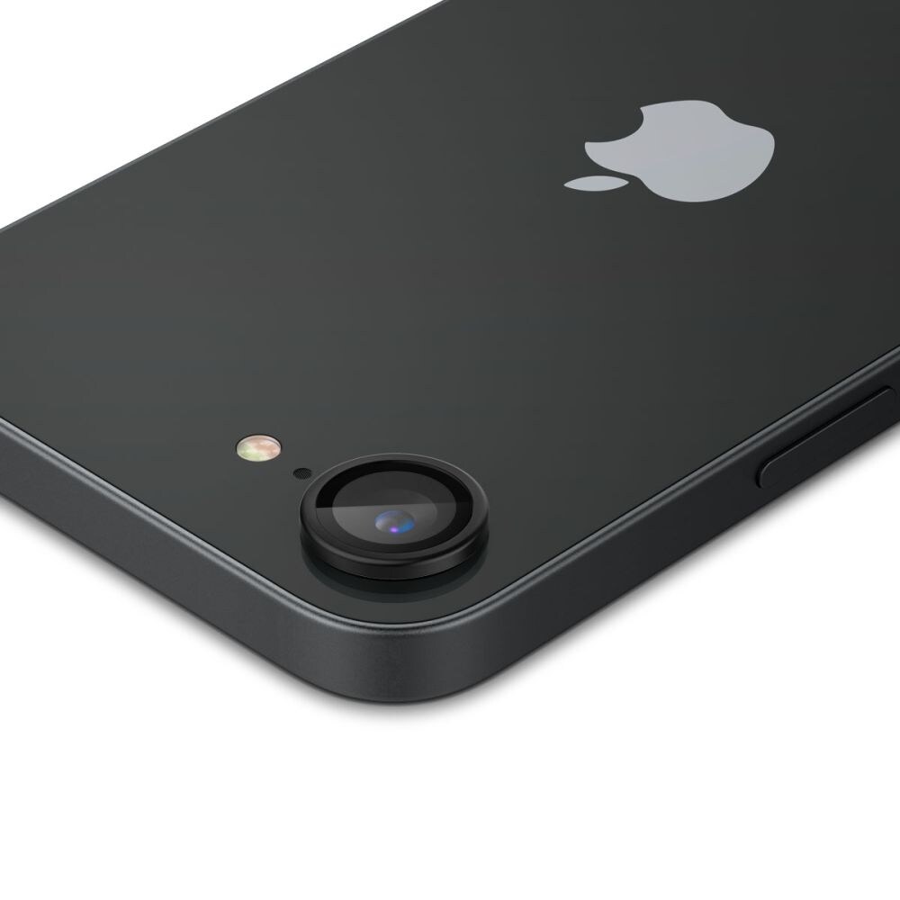 Spigen Optik Pro GLAS.TR "Ez Fit" kameraskydd 2-pack för iPhone 16e - Svart, bild 4