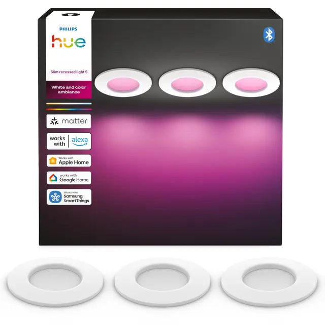 Philips Hue WCA Slim infälld spotlight 8.3W GU10 (90mm, vit, 3pk), bild 4