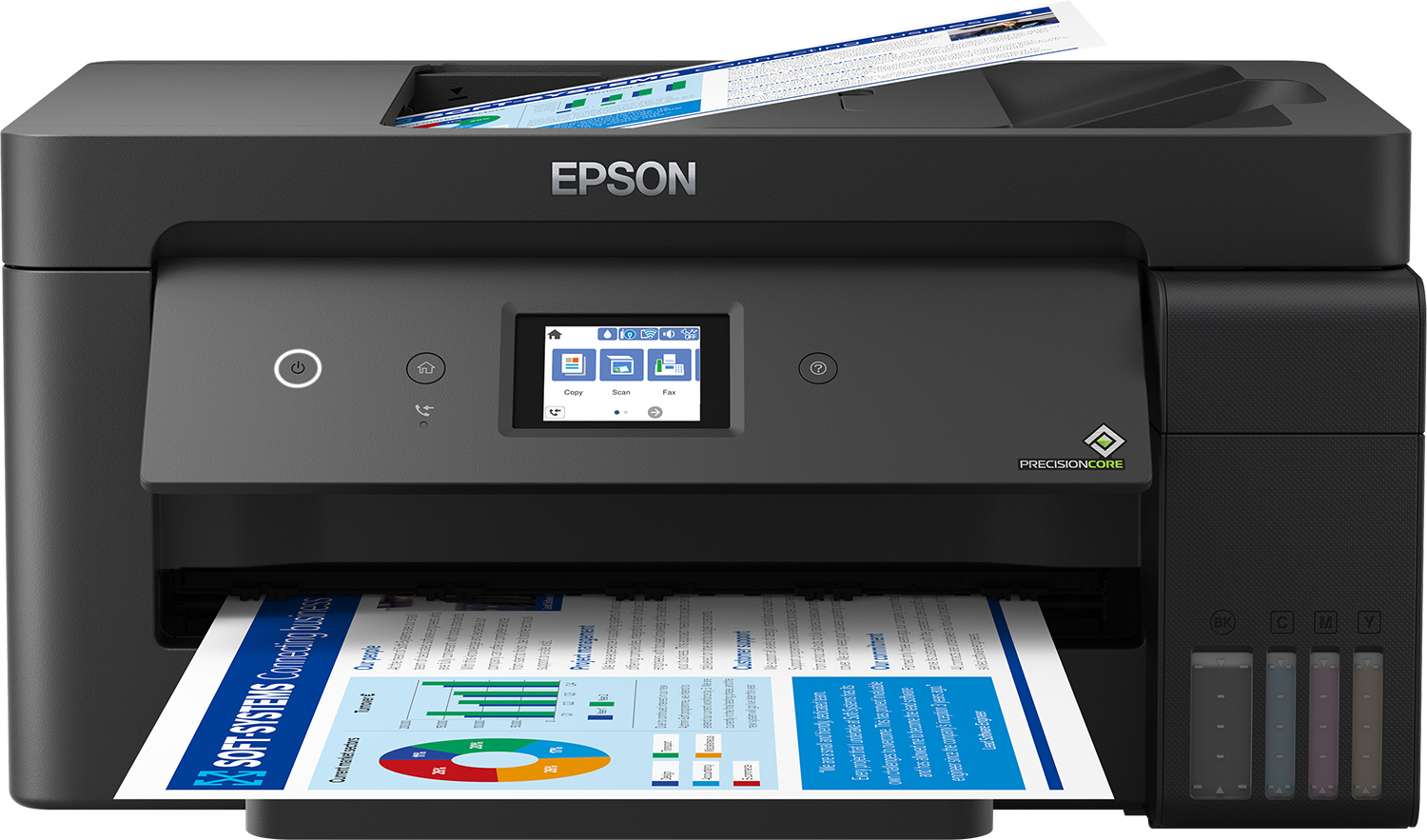 Epson EcoTank L14150, A3+ skrivare + scanner + kopiator + fax, 17/9 ppm ISO, 1200x2400 dpi scanner, duplex, display, ADF, AirPrint, USB/LAN/WiFi, bild 2