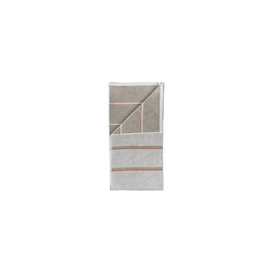 Zone Denmark – Bastuhandduk 100x50 Cm – Ljusgrå, Eukalyptus, Terrakotta