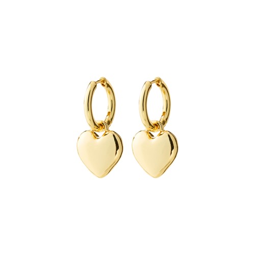 PILGRIM - ARIEN Heart Earrings - Gold - 34 mm