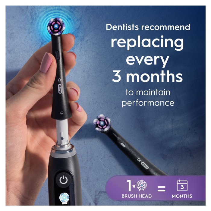 Oral-B iO Radiant White borsthuvuden 6 st, svart, bild 4