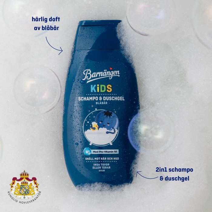 Barnängen Kids Schampo & Duschgel Blåbär 250 ml, bild 2
