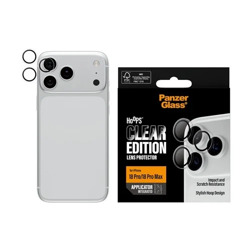 PanzerGlass iPhone 18 Pro Max/18 Pro Hoops kameralinsskydd, transparent