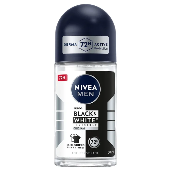 NIVEA MEN Antiperspirant Deo Black & White Original Roll on 50 ml