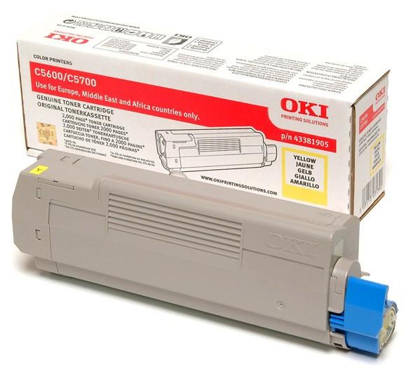 OKI C5600/C5700, 2000 sidor, Magenta