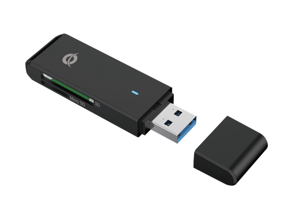 Conceptronic BIAN02B, MicroSD (TransFlash), MicroSDHC, MicroSDXC, SD, SDHC, SDXC, svart, USB 3.2 Gen 1 (3.1 Gen 1) Type-A, 21.5 mm, 71.2 mm, 9.6 mm