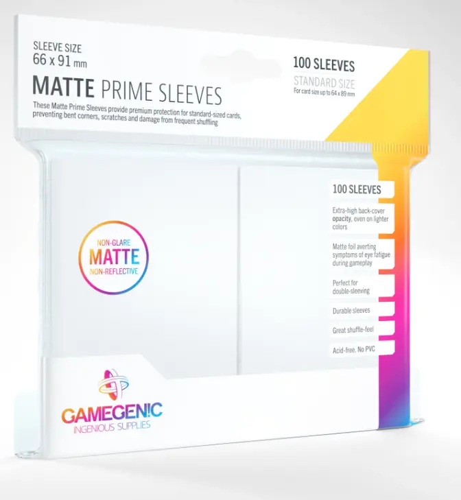 Gamegenic Matte Prime Sleeves White (100 st)