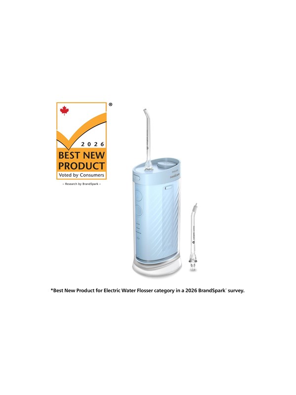 Philips Sonicare Compact Flosser 1000 HX3333/24 Mundusch, Munsköljare, 0,2 l, Blå, Trådlös mundusch, Oxyjet, Knappar