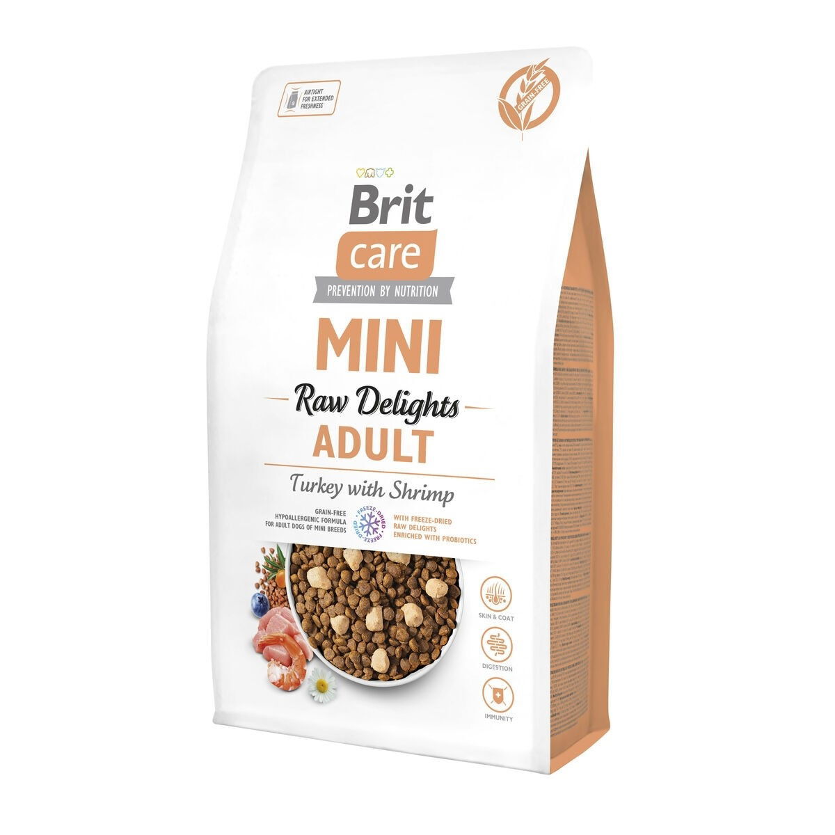 Brit Care Mini Raw Delights Turkey with Shrimp Torrfoder till Hund 2 kg