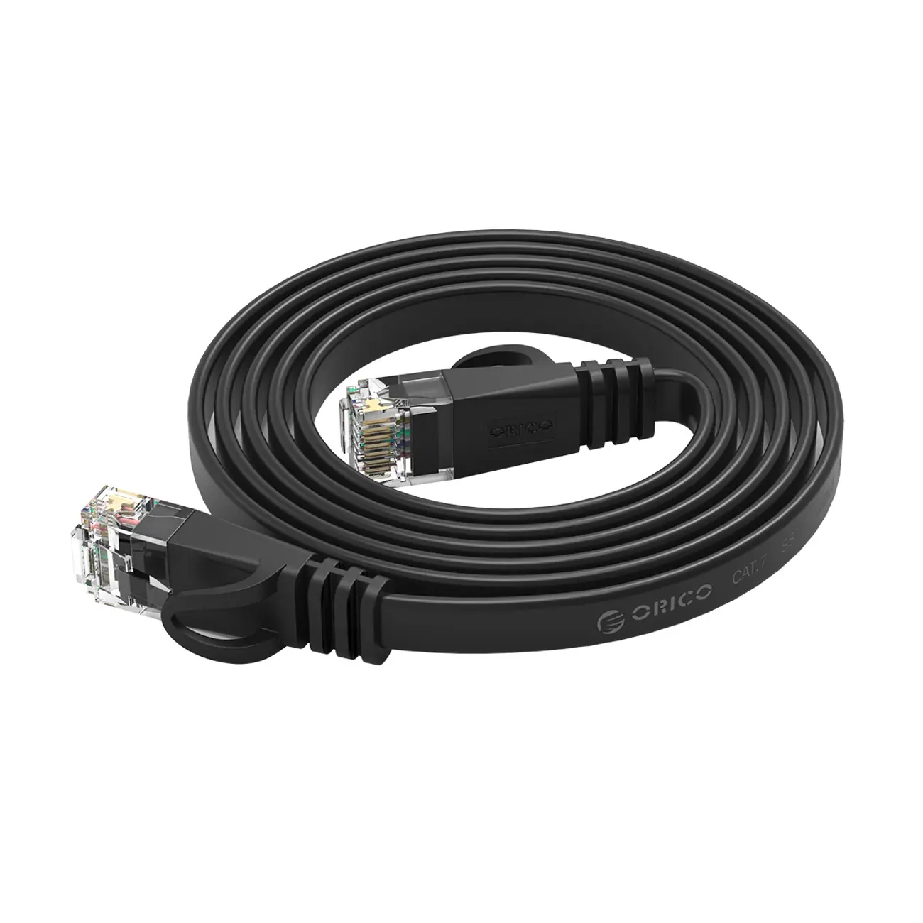 Orico PUG-C6B CAT6 1000 Mbps RJ45 Ethernet-nätverkskabel, platt LAN-kabel för internet, 1 m – svart, bild 5