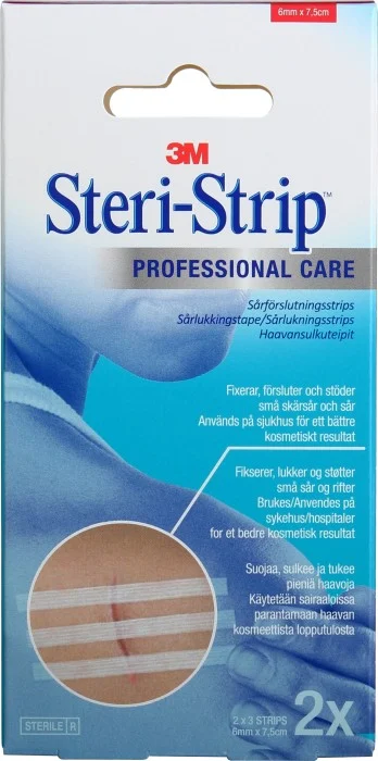 Steri-Strip suturtejp vit 6 mm x 7,5 cm, 2 st