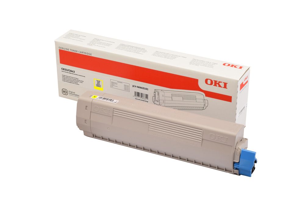 OKI - Hög kapacitet - gul - original - tonerkassett - för C833dn, 833n, 843dn