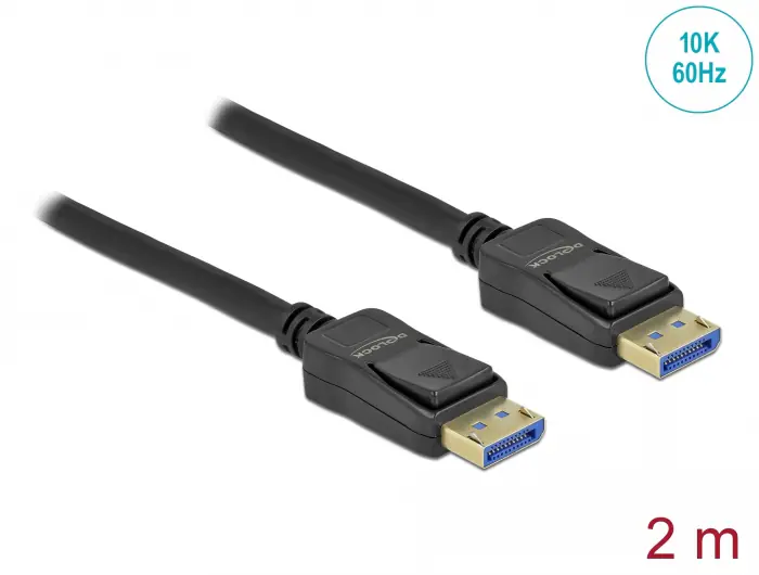 Delock DisplayPort-kabel 10K @ 60 Hz, 54 Gbps, 2m