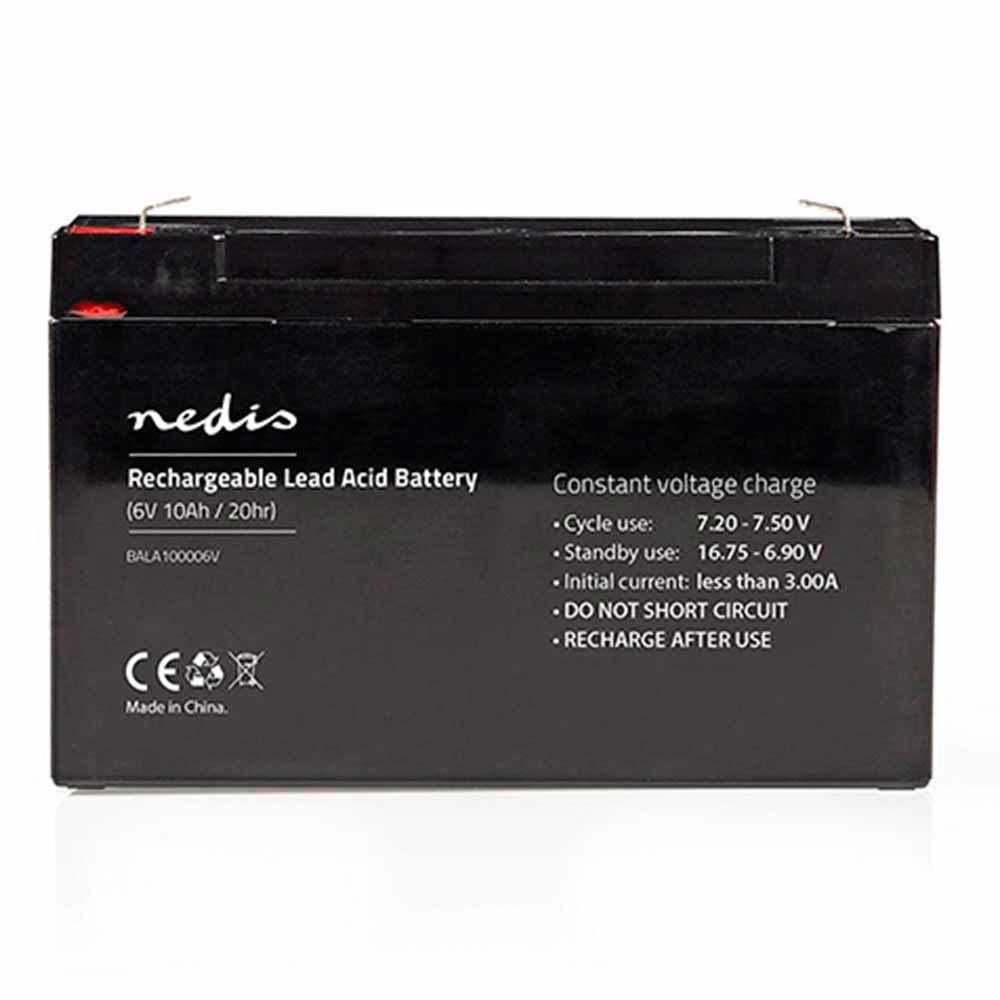 Nedis Burrel Lead Acid Batteri 6V 10Ah