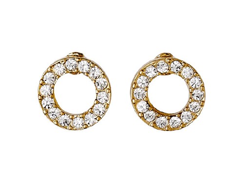 PILGRIM - VICTORIA crystal halo earrings - Gold Plated - Diameter 1,0 cm, bild 2