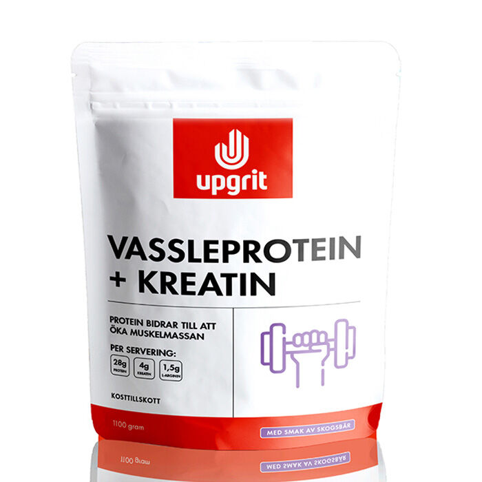 Upgrit Vassleprotein + Kreatin Skogsbär 1100 g, bild 2