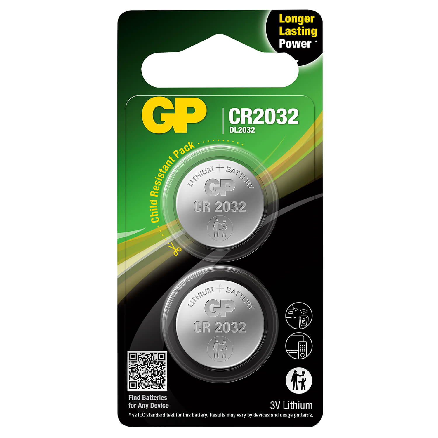 GP Lithium Cell Battery CR2032, 3V, 2-pack, bild 5