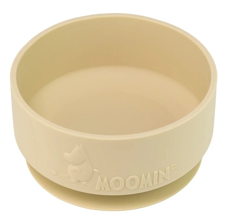 Rätt Start skål i silikon med sugkopp, Mumin latte beige