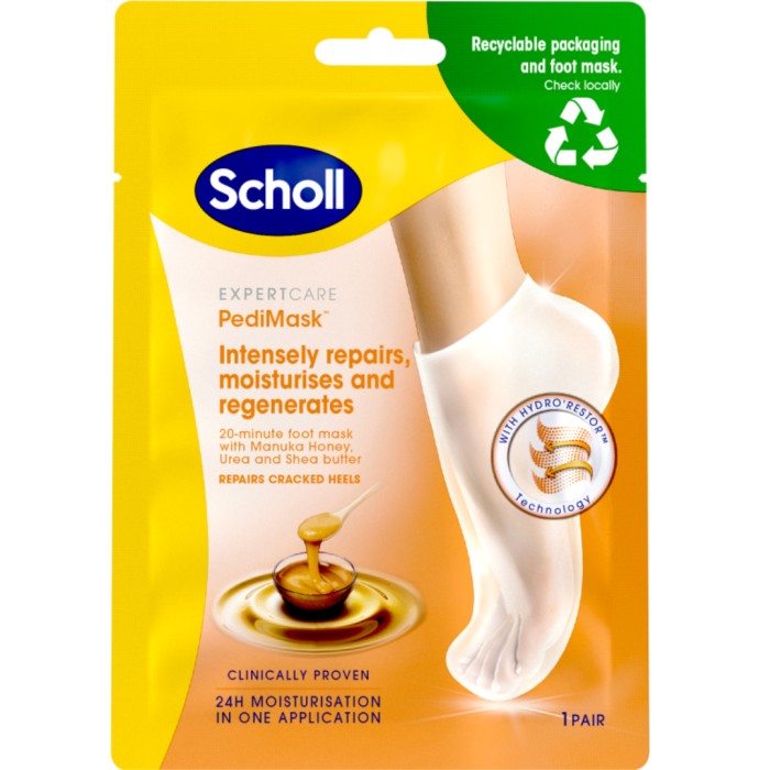 Scholl PediMask Manuka Honey Foot Mask 1 Pair