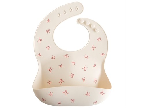 Mushie - Silicone Bib - Bows, bild 2