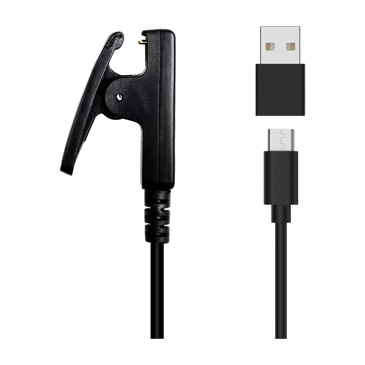 Triacle USB laddningskabel med USB-C - USB-A adapter, Garmin smart-/sportklocka