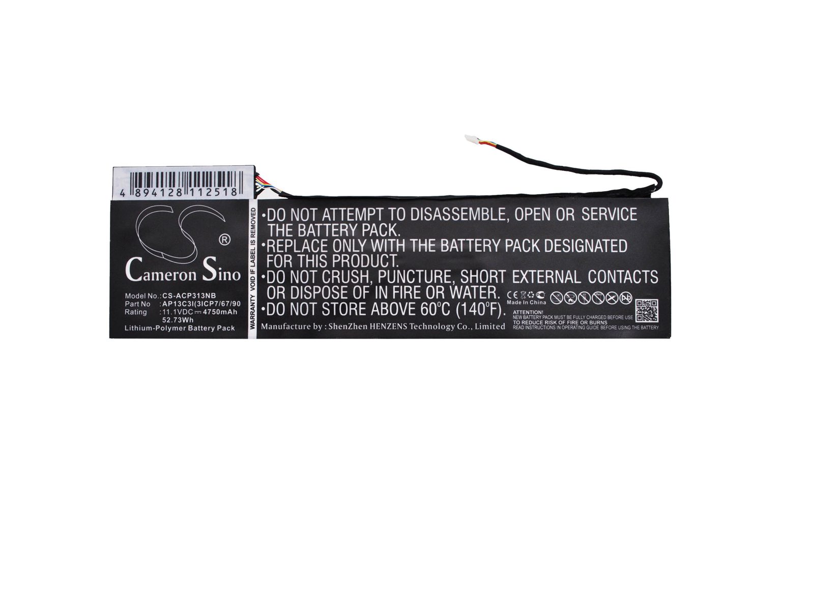 Batteri till Laptop, Bärbar dator för Acer Aspire P3-131, Aspire P3-131-4602, bild 3