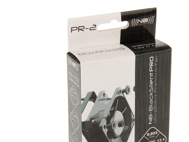 Noiseblocker Silent Pro-kabinettfläkt PR-2 — 60mm, svart