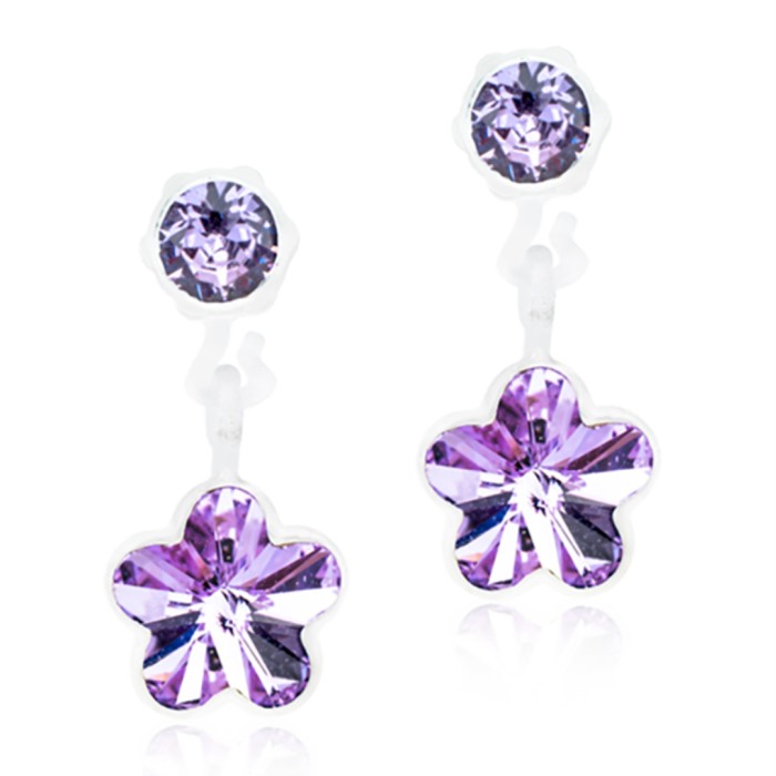 Blomdahl Medical Plastic Pendant Flower 4/6mm Violet