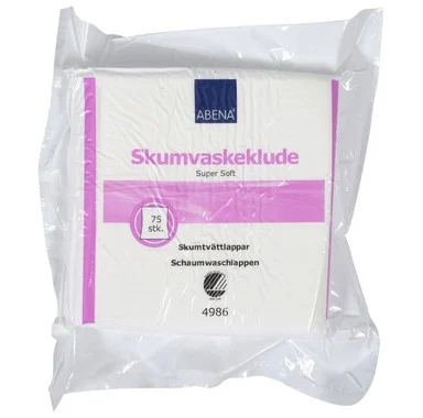ABENA Skumtvättlapp Svanenmärkt 75 st