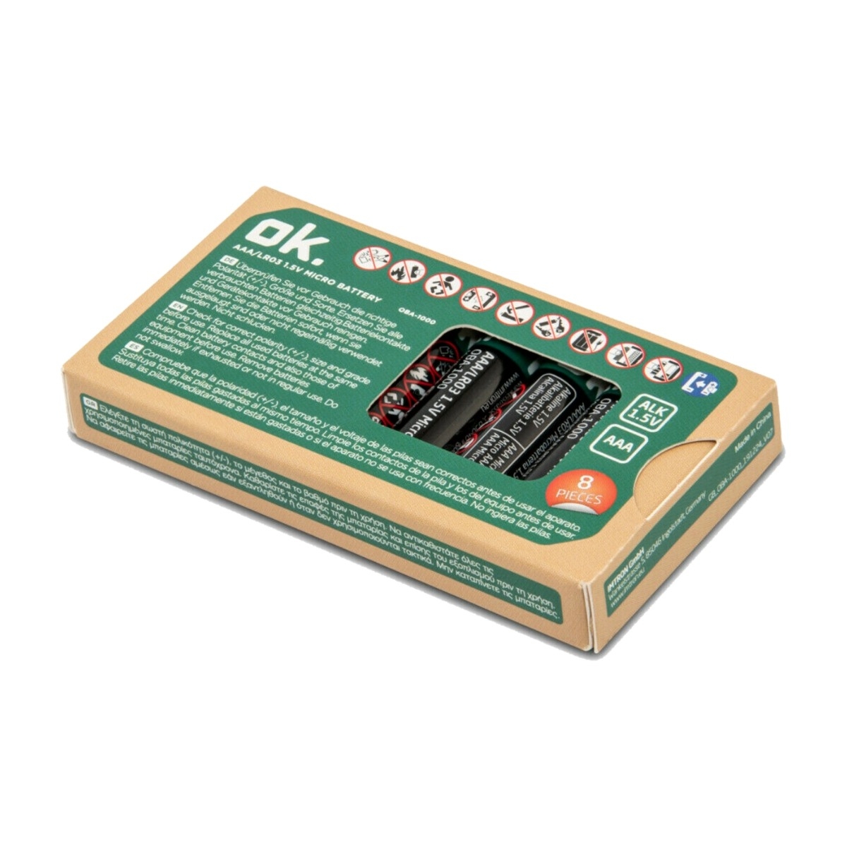 ISY batterier AAA LR03 1,5V Micro, 8PACK (oba-1000)