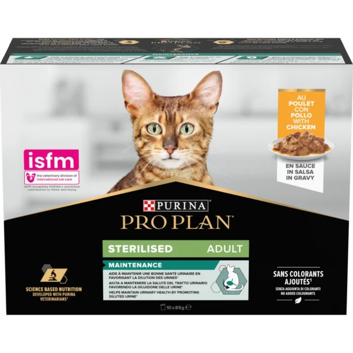 Purina Pro Plan Sterilised Nutrisavour Kyckling i sås 10-pack