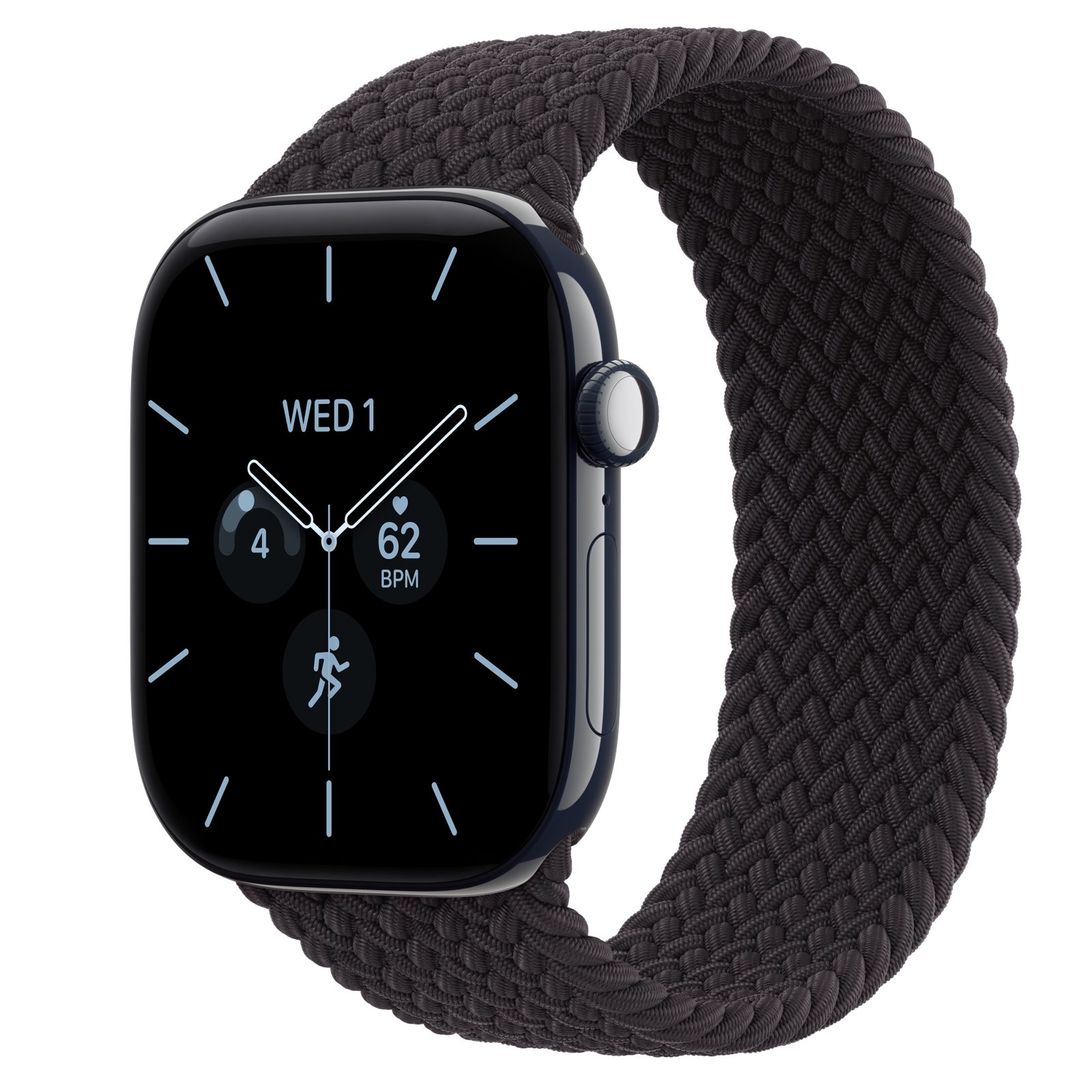 Apple Watch Series 12 (GPS + Cellular) • Keramikboett nattblå, 46 mm • Flätad sololoop svart