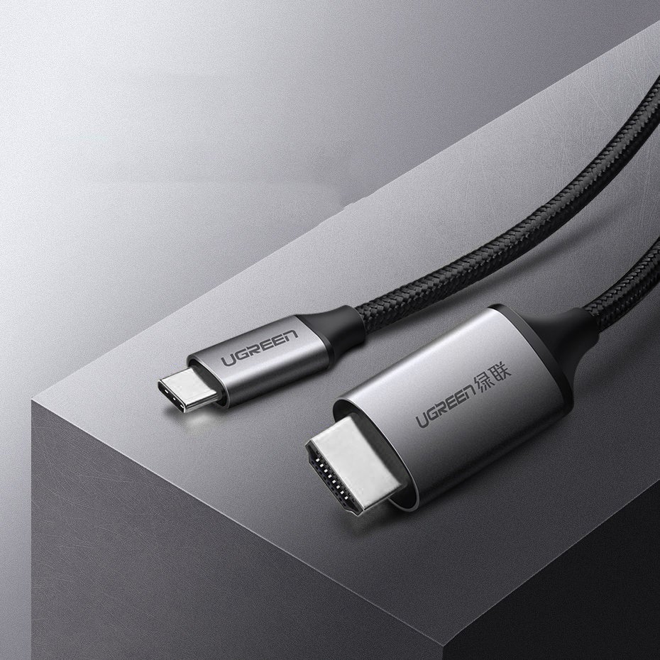 UGREEN USB-C till HDMI Aluminiumkabel 4K@60Hz - 1.5 m - Grå/Svart, bild 3