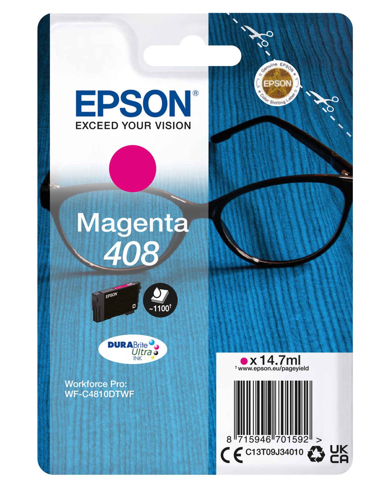 Epson 408 Magenta, 1100 sidor, bild 3