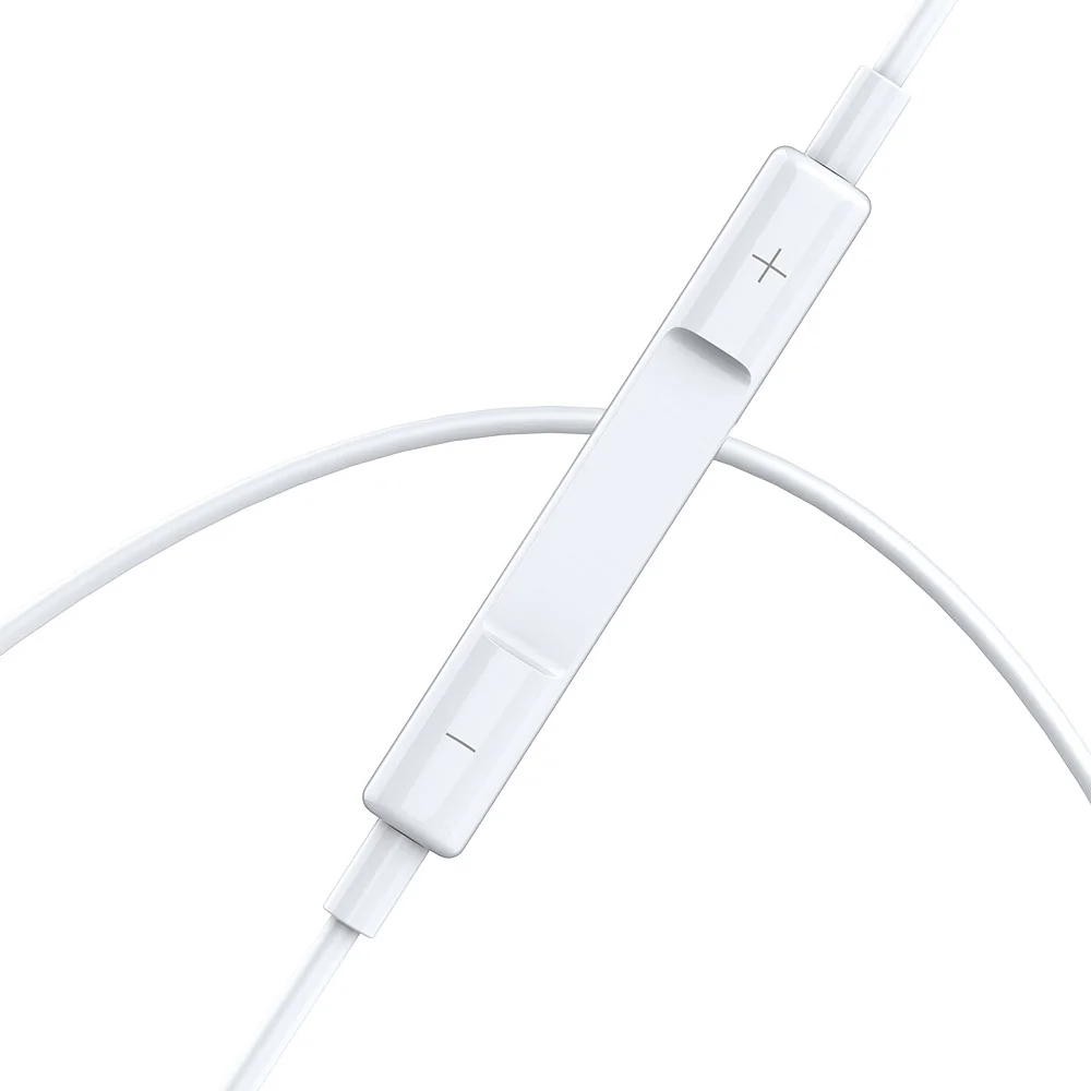 BWOO In-Ear Headset med Lightning-kontakt och volymkontroll - Vit, bild 2