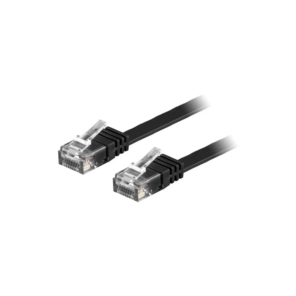 DELTACO TP-kabel Cat6 Tunn U/UTP Svart 2 m