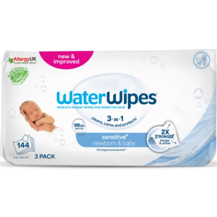 WaterWipes Baby Wipes M, 144 st