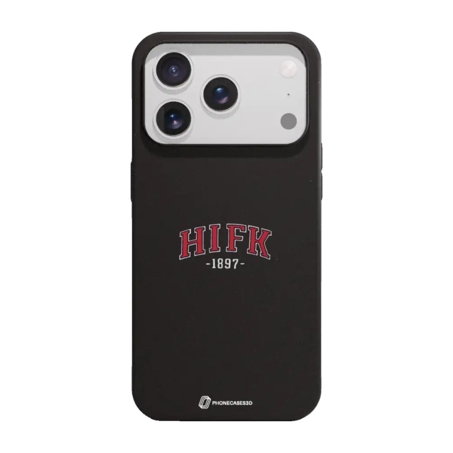 Phonecases3D iPhone 17 Pro Max HIFK Hockey skal tillverkat med Fibriva™, svart