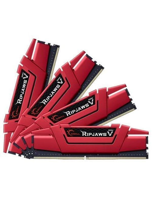 G.Skill Ripjaws V DDR4-2666 - 32GB - CL19 - Quad Channel (4 pcs) - Intel XMP - Röd
