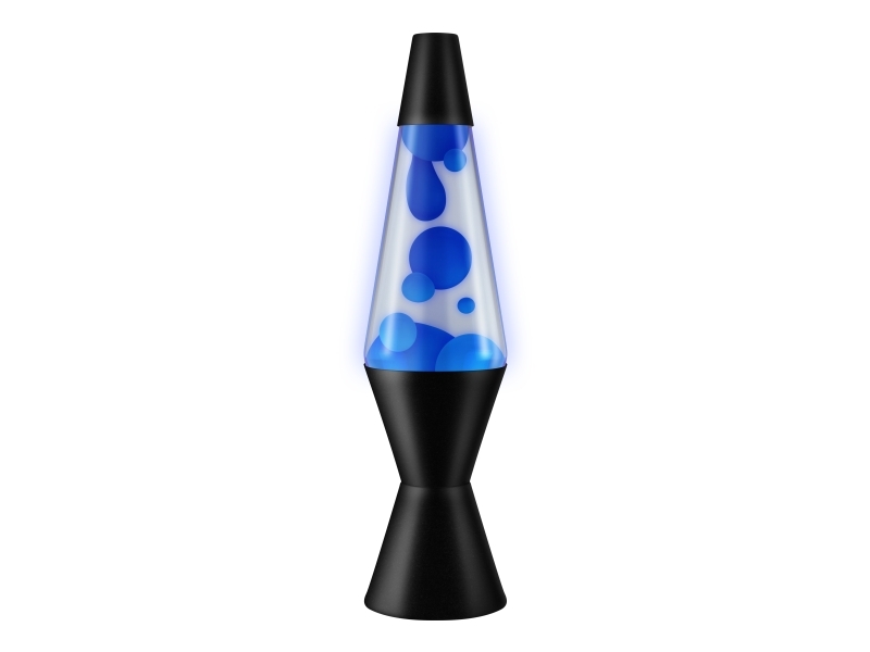 Lava®-lampa blå/klart glas med svart sockel 37 cm