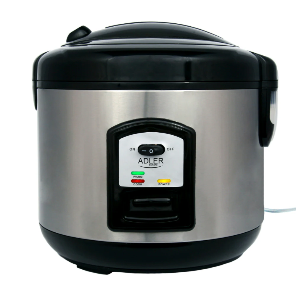 Adler AD 6406 riskokare 1,5 L 1000 W, svart rostfritt stål
