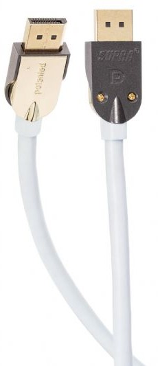 DisplayPort-kabel Supra, DP 1.4, 8K@60Hz, 3 meter - Vitblå, bild 3