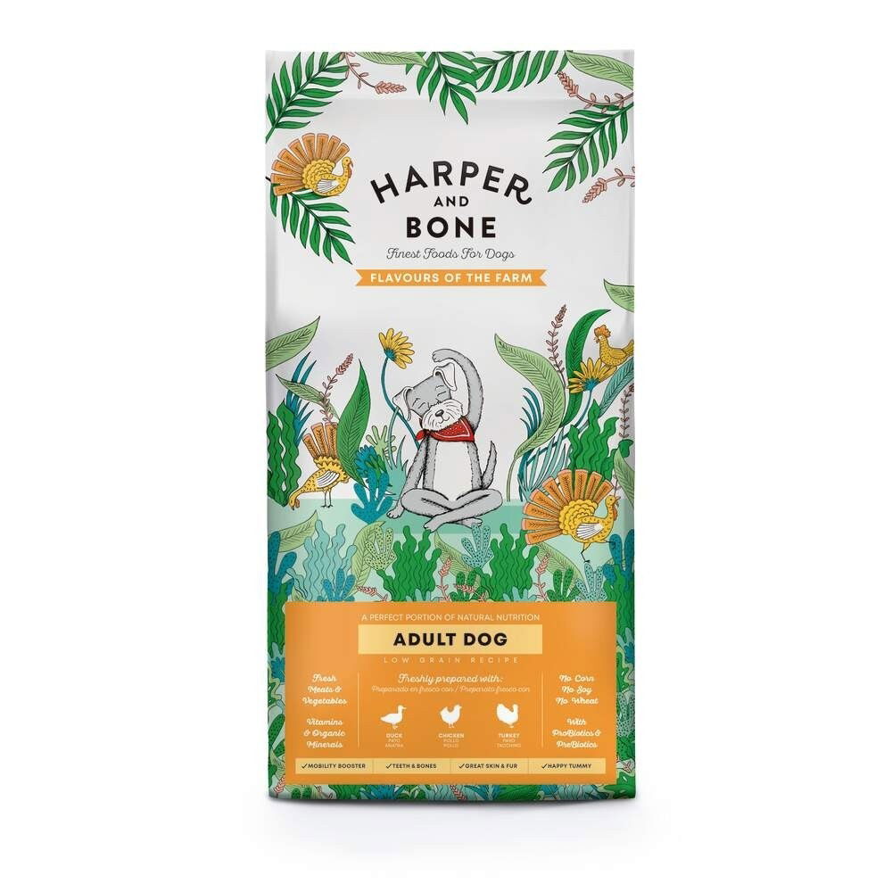 Harper & Bone Dog Adult Medium/Large Flavours Farm 2 kg